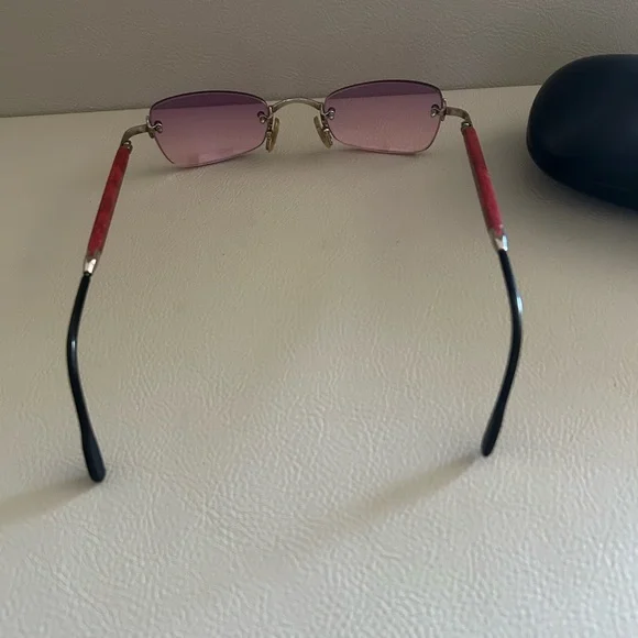 Purple Rimless Sunglasses - Picture 3 of 5